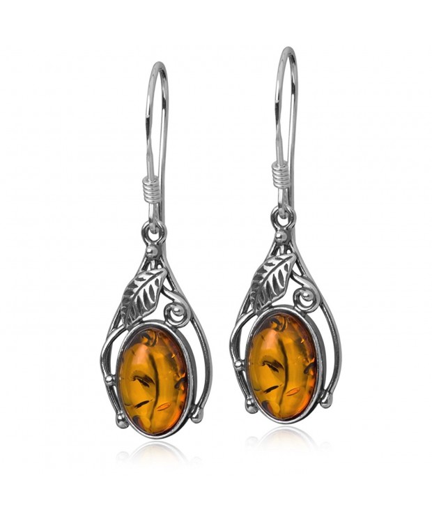 Sterling Silver Amber Classic Earrings