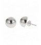 Half Button Earring Sterling Silver