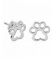 Sterling Silver Print Stud Earrings