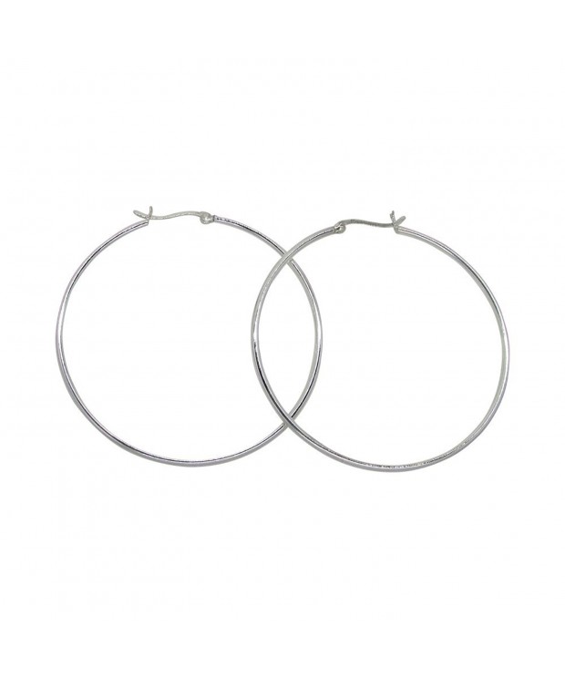 Sterling Silver Click Down Hoop Earrings