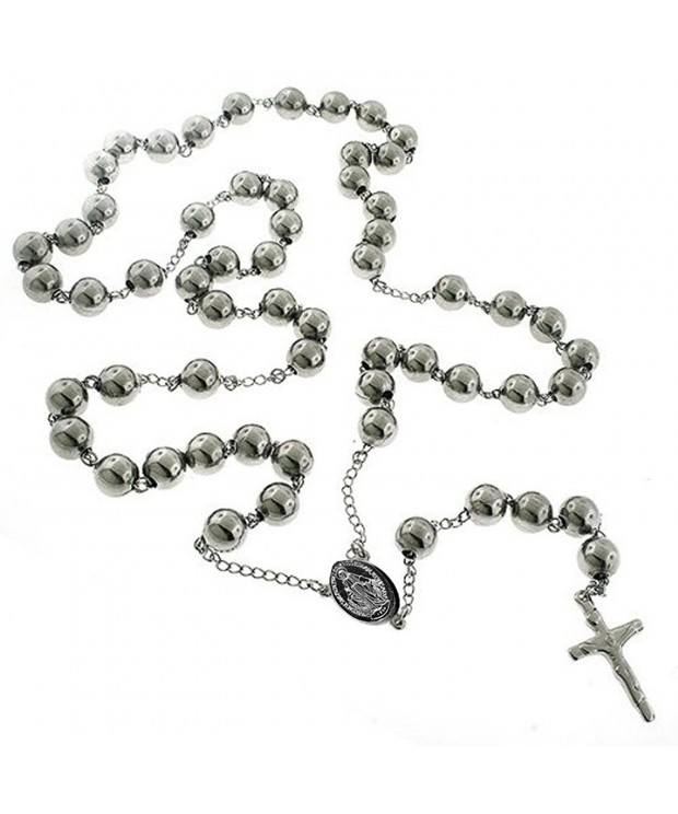 Catholic Stainless Rosary Necklace Crucifix