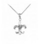 Sterling Silver Fleur Pendant Necklace