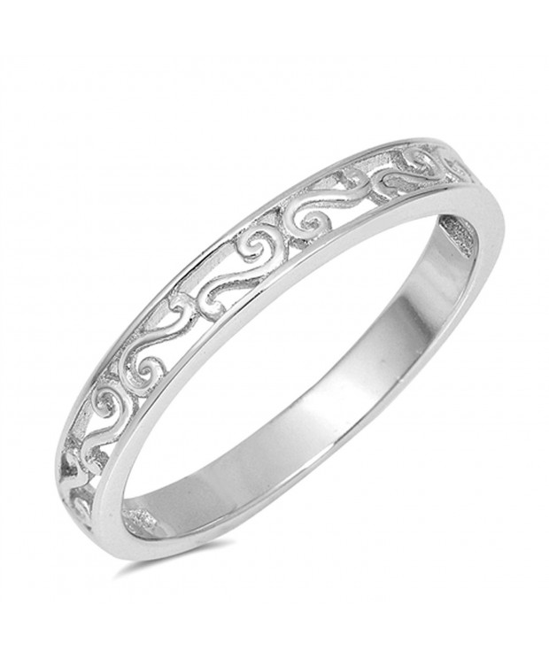 Filigree Cutout Fashion Sterling Silver