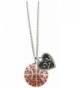 Basketball Crystal Necklace Jewelry Available