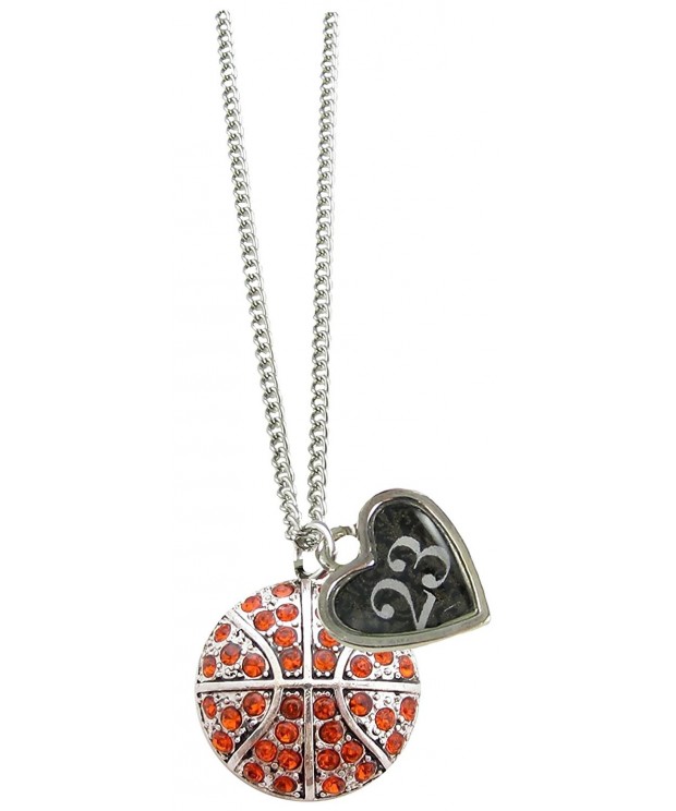Basketball Crystal Necklace Jewelry Available