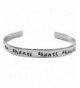 Bracelet Hand Stamped Inspirational aluminum