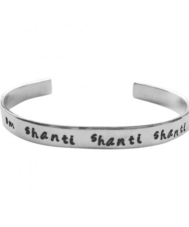 Bracelet Hand Stamped Inspirational aluminum