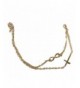 Double Sideways Gold tone Anklet wiipujewelry