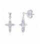 BERRICLE Rhodium Sterling Zirconia Earrings