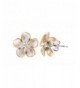 Sterling Silver Plated Plumeria Earrings