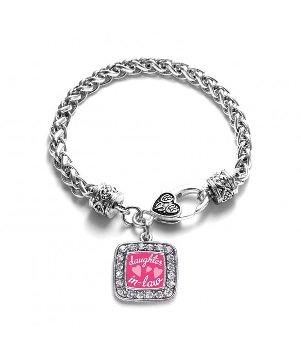 Daughter Classic Silver Crystal Bracelet