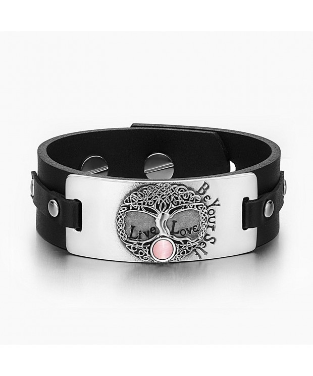 Celtic Amulet Simulated Leather Bracelet