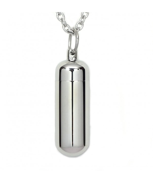 Stainless Capsule Cremation Medicine Necklace