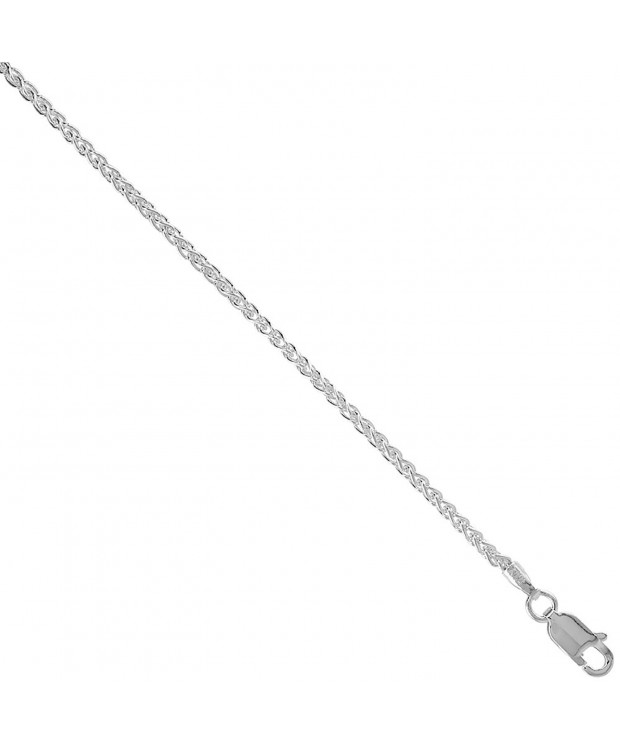 Sterling Silver Spiga Anklet Nickel