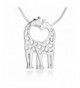 Sterling Silver Giraffe Pendant Necklace