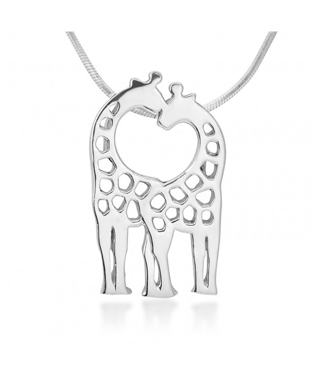 Sterling Silver Giraffe Pendant Necklace