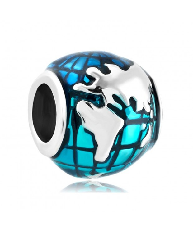 ShinyJewelry Globe Charm Beads Bracelets