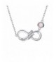 Sterling Silver Created Infinity Necklace