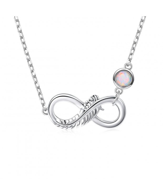 Sterling Silver Created Infinity Necklace