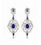 GULICX Sapphire Crystal Chandelier Earrings