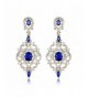 GULICX Sapphire Crystal Chandelier Earrings