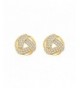 Brilliant Zirconia Earrings Triple Knot Silhouette