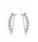 OSIANA Climber Crystal Earrings Pin B Silver