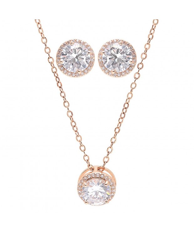 Bridesmaid Gifts Cubic Zirconia Necklace Earrings