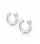 Sterling Silver Horseshoe Earrings Women