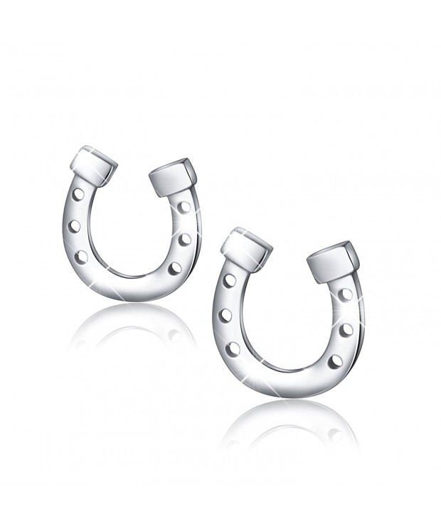 Sterling Silver Horseshoe Earrings Women