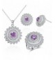 Jewelry Sets Cubic Zirconia Rhodium Diamond