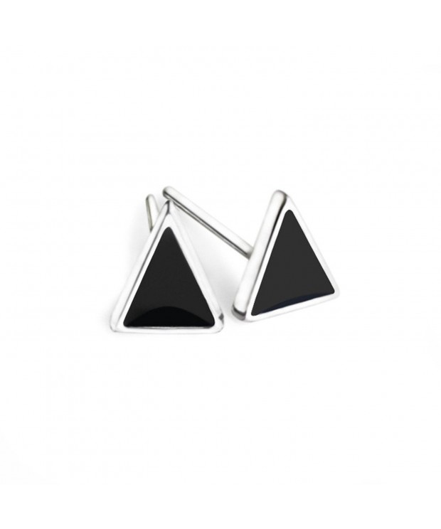 Silver Plated Vintage Triangle Earrings