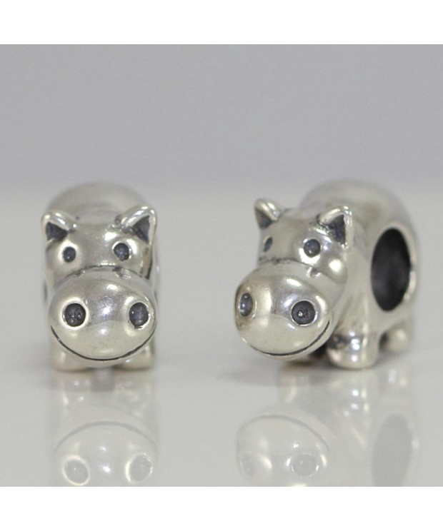 Sterling Adorable Hippopotamus Charm Bracelets