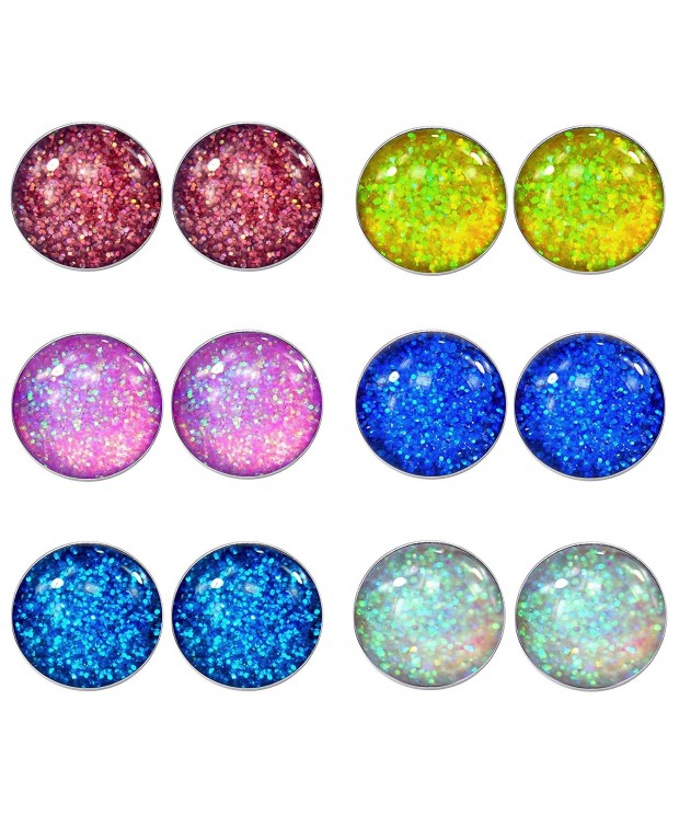 LilMents Glitter Sparkle Stainless Earrings