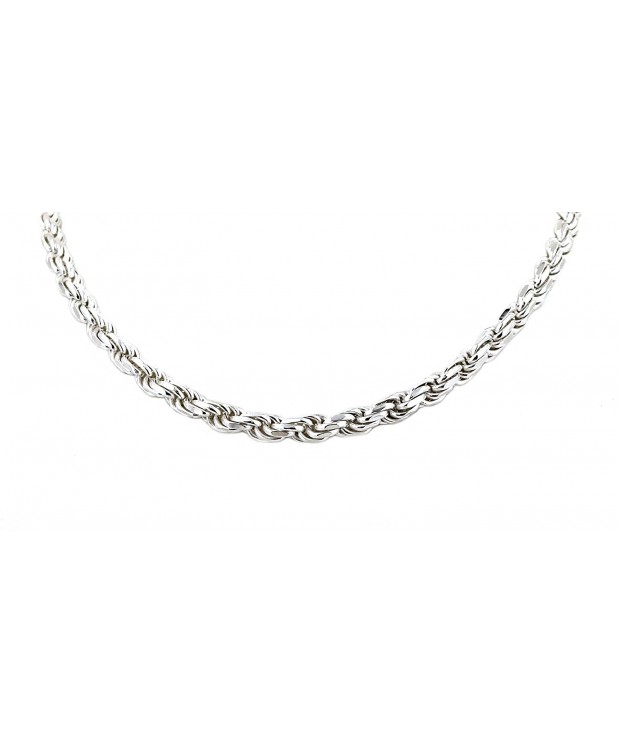 Solid Sterling Silver Diamond Chain