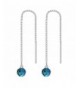 BriLove Sterling Threader Earrings Swarovski