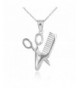 Sterling Silver Stylist Scissors Necklace