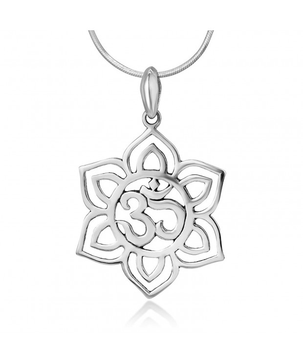 Sterling Blooming Sanskrit Pendant Necklace