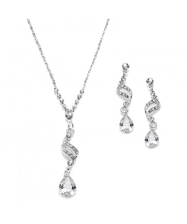 Mariell Graceful Necklace Teardrops Bridesmaids