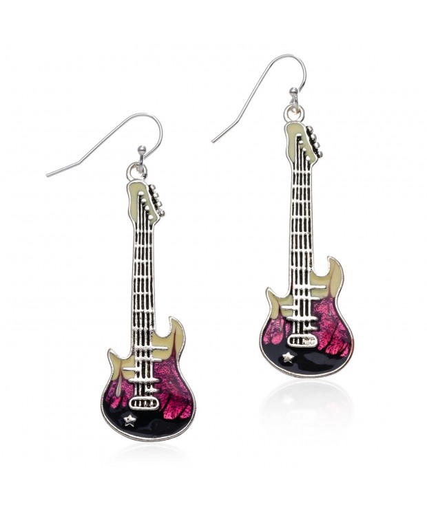 PammyJ Purple Electric Guitar Earrings