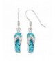 Sterling Silver Created Flip Flop Earrings