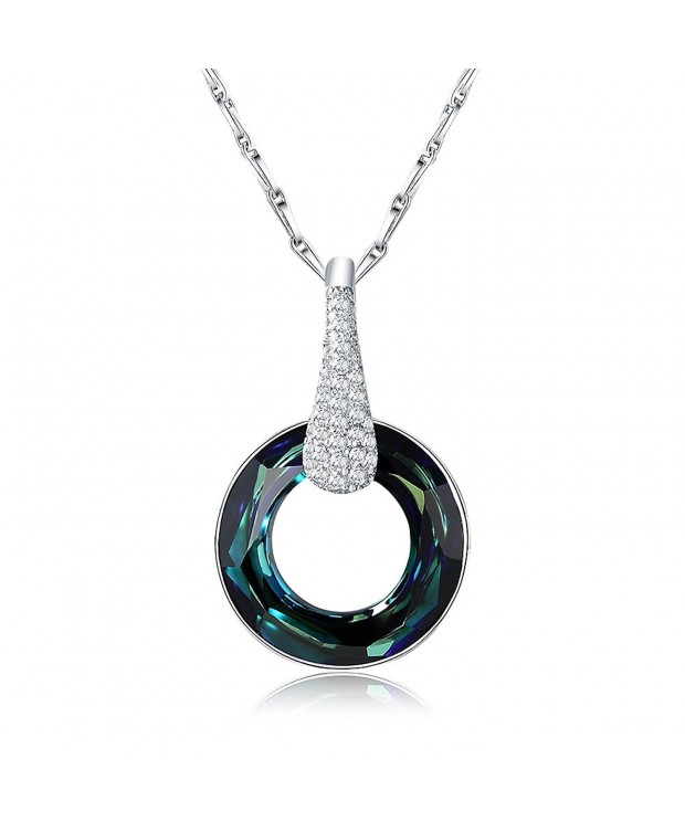 Citled Crystal Necklace Swarovski Platinum