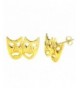 Yellow Comedy Tragedy Theater Earrings