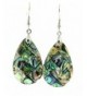 Mosaic Abalone Shell Tear drop Earrings