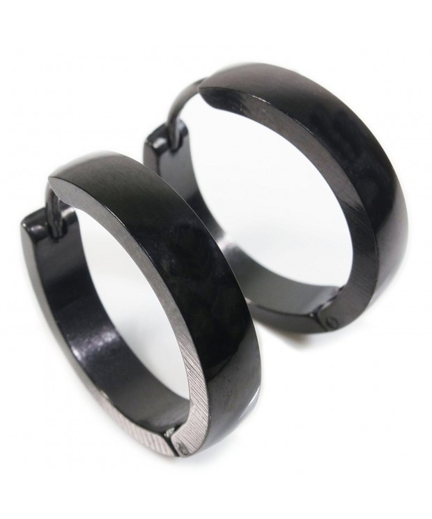 Stainless Steel Black Plated Earrings