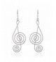 Sterling Silver G Clef Dangle Earrings