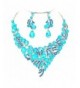 Statement Crystal Wedding Necklace Earrings