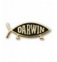 Darwin Fish Lapel Pin gold