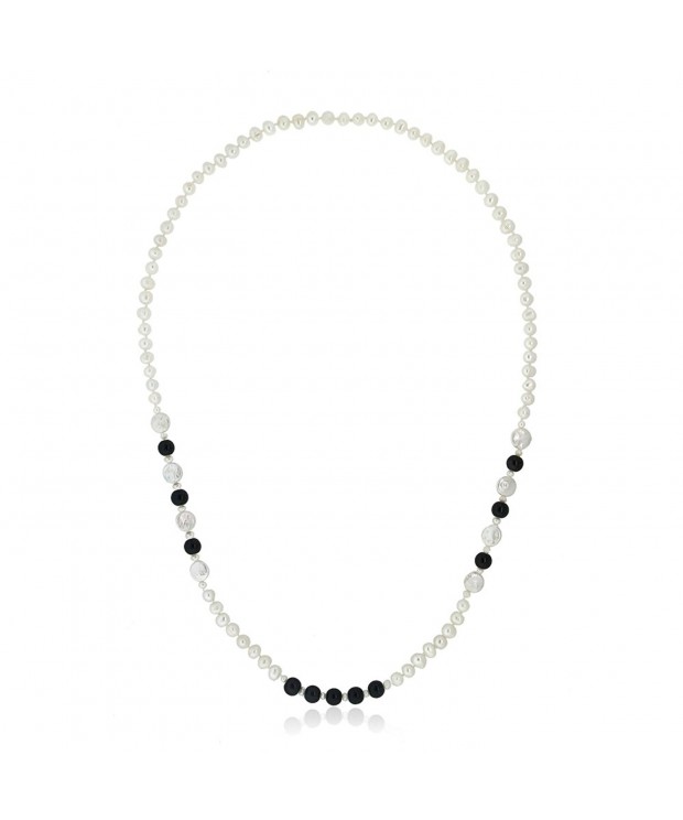 Black Cultured Freshwater Stone Necklace