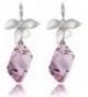 Amethyst Crystal Earrings Swarovski Crystals